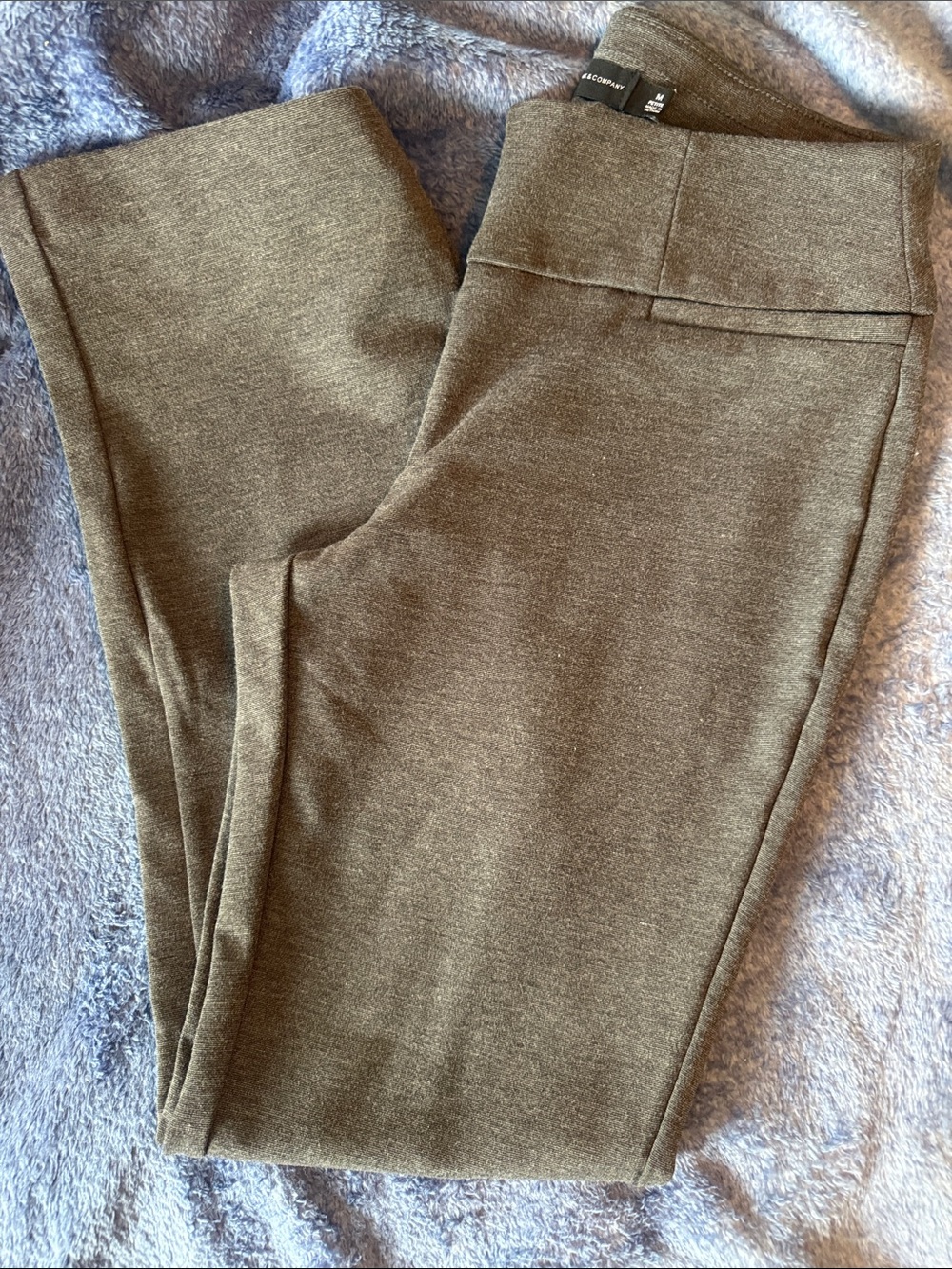 New York & Company Gray Bootcut Pull-on Pants